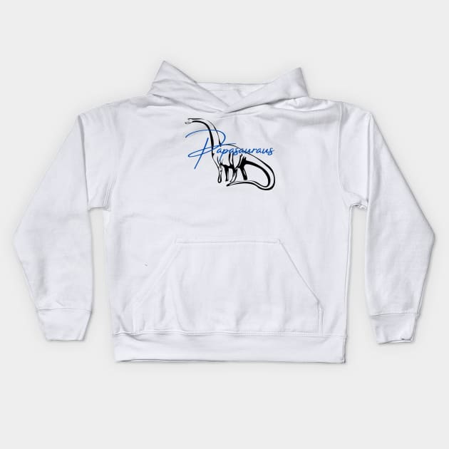 Papa Saurus Kids Hoodie by Artistic Design